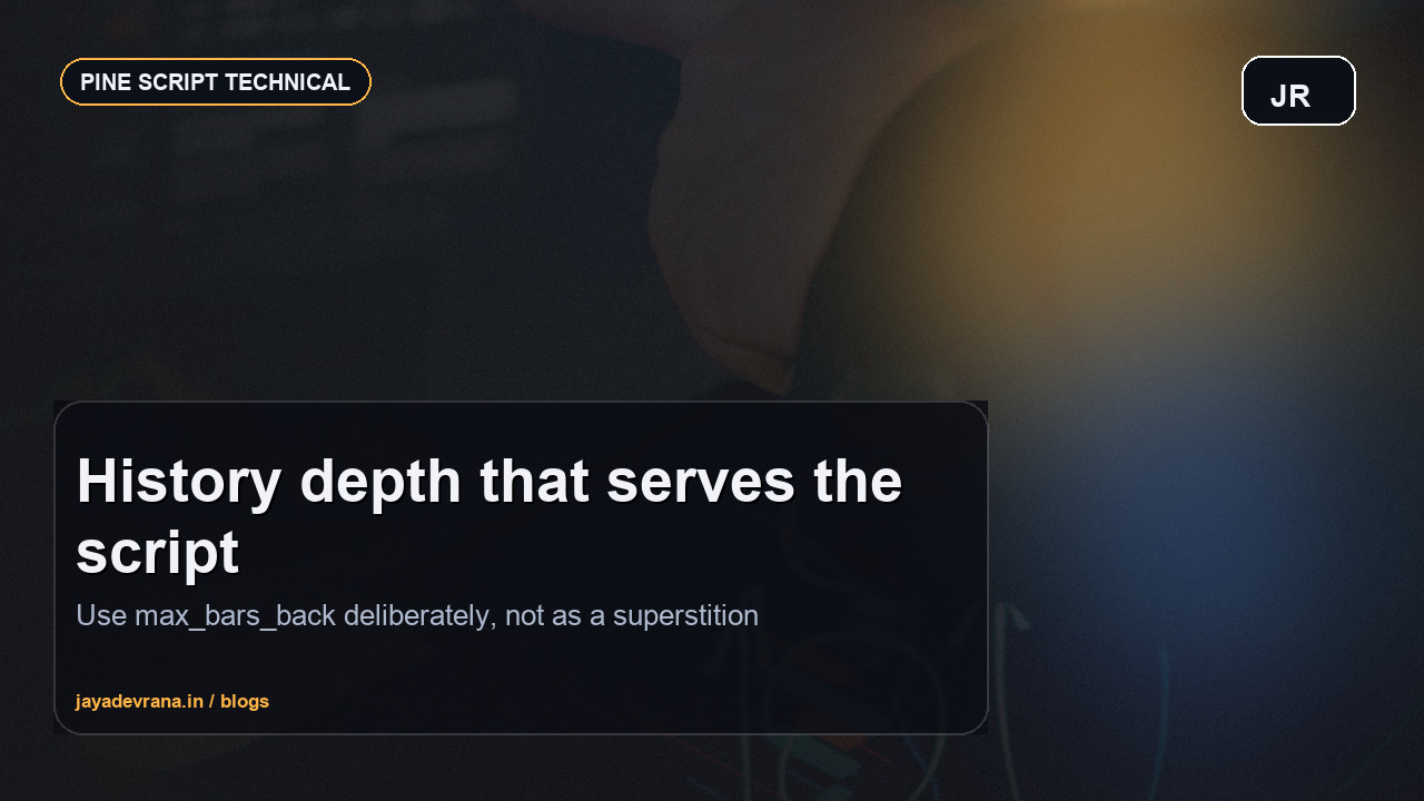 Historical data depth concept for a Pine Script max_bars_back article