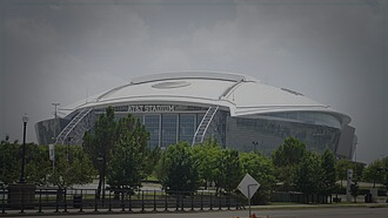 Arlington skyline themed Pine Script service cover with dark market grading