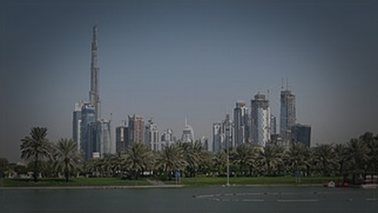 Business Bay Dubai themed Pine Script strategy expert cover with dark finance grading