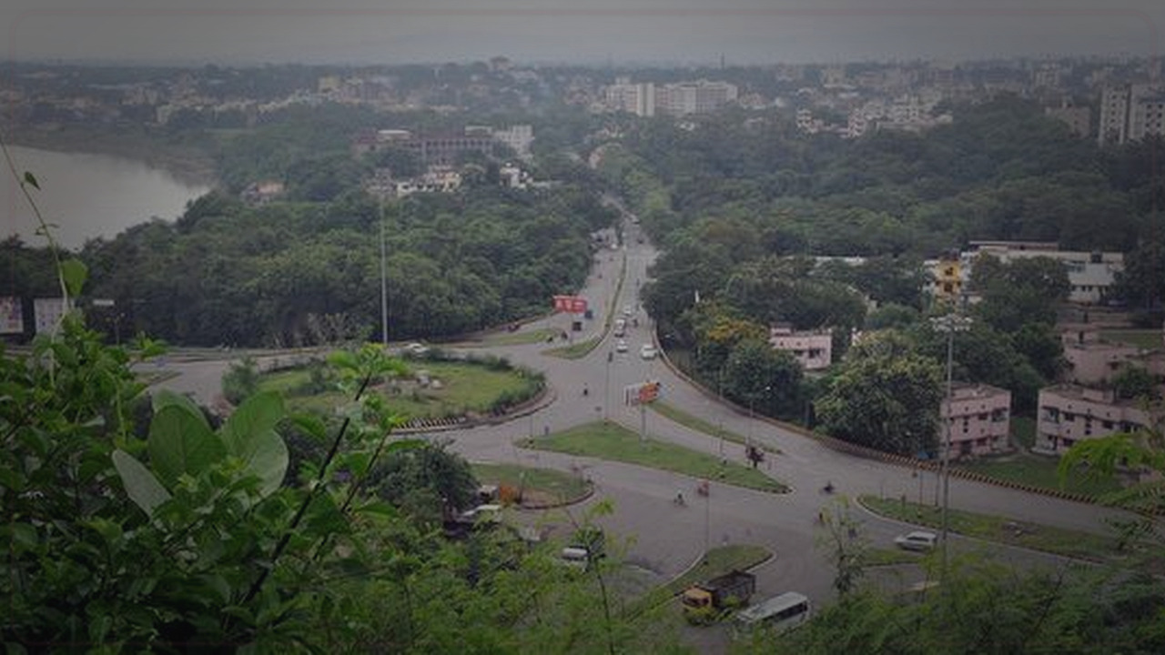 Jamshedpur India skyline themed Pine Script service cover with dark market grading