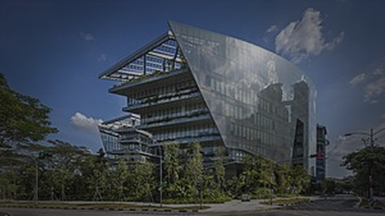 Queenstown Singapore themed Pine Script service cover with dark market grading