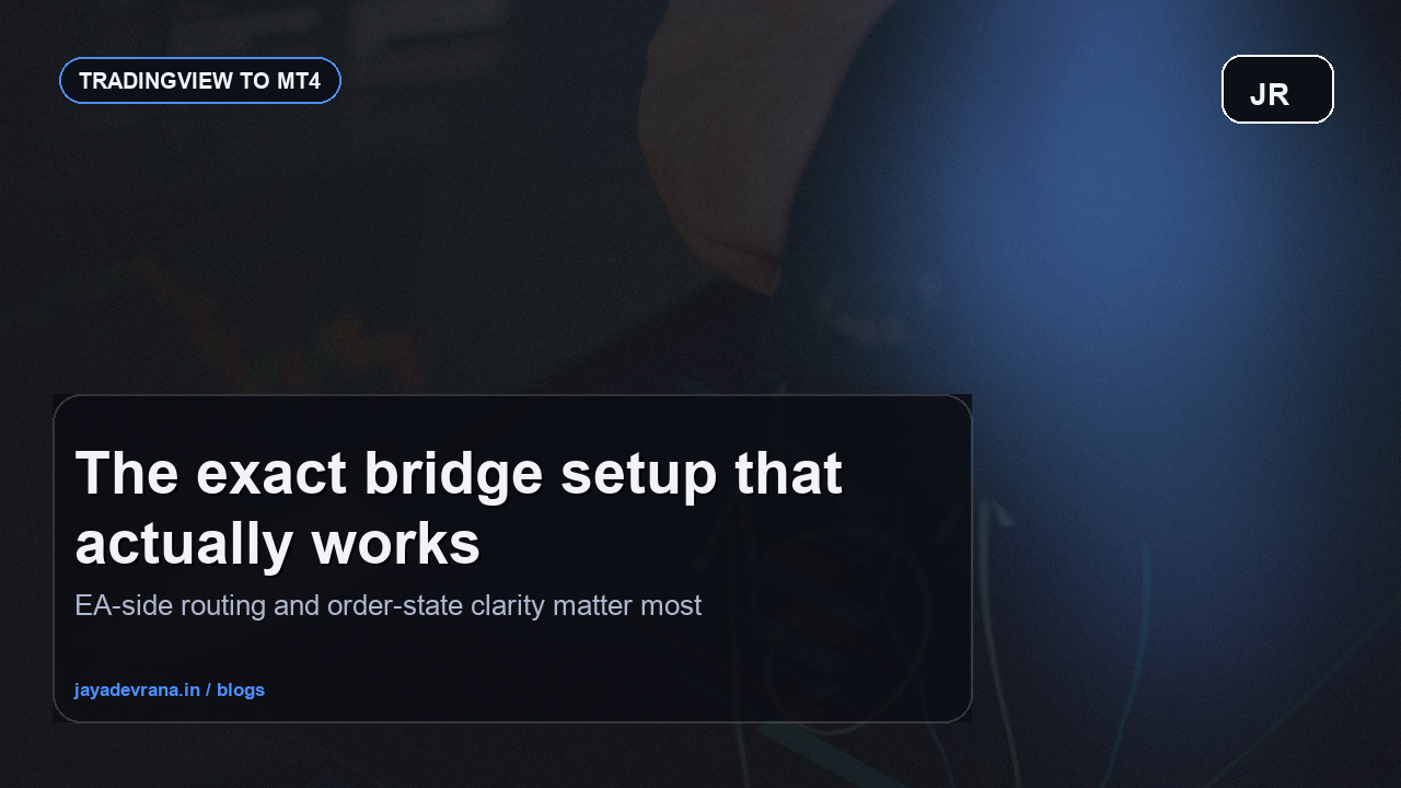 TradingView alerts to MT4 bridge concept on a dark trading setup