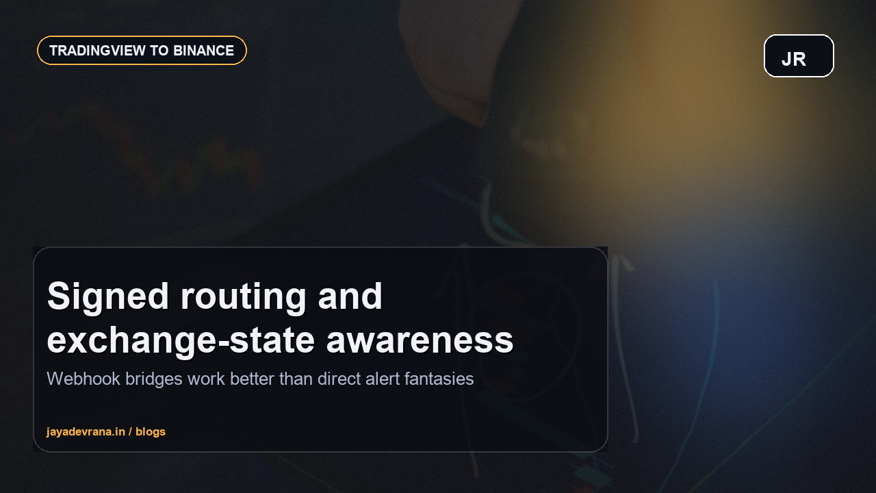 TradingView to Binance webhook automation concept with dark exchange visuals