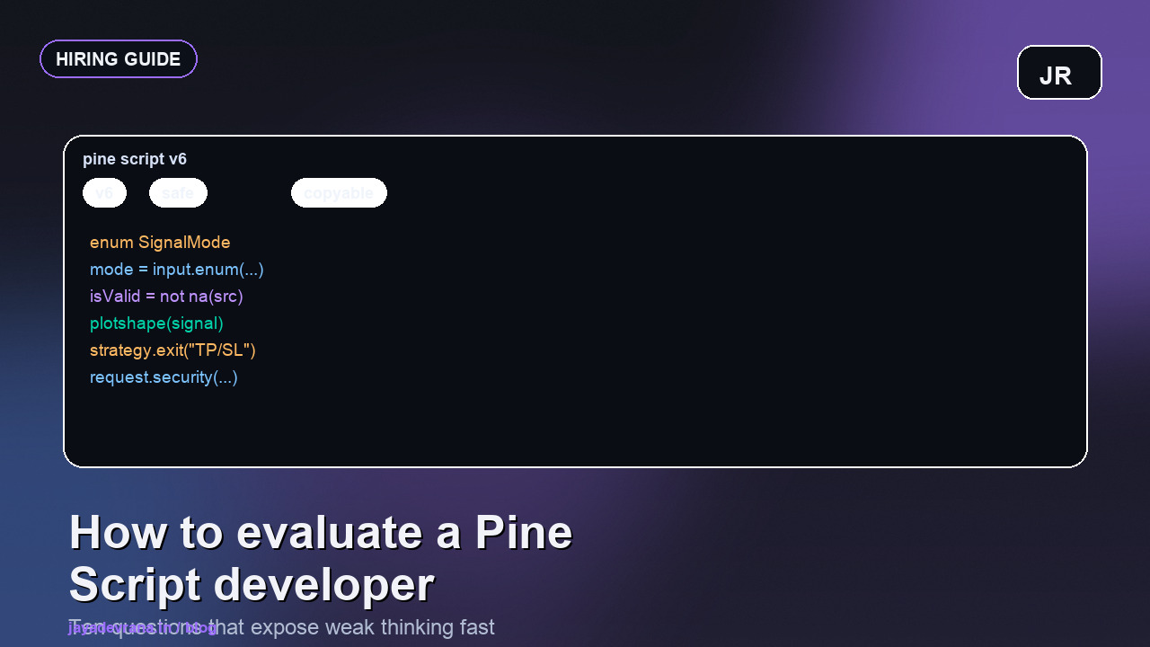 Pine Script developer evaluation guide cover