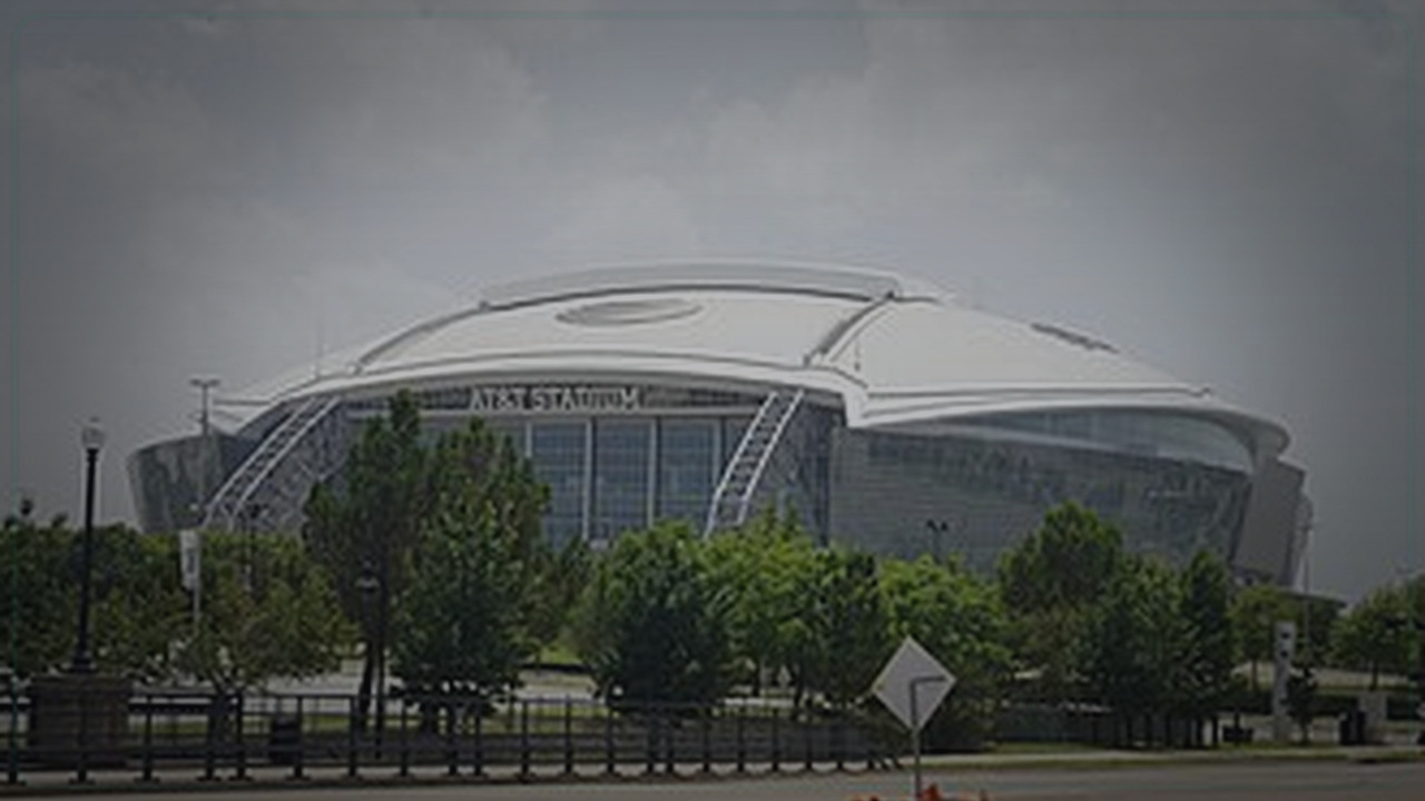 Arlington skyline themed Pine Script service cover with dark market grading