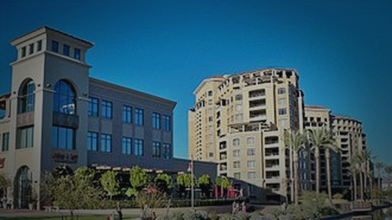 Scottsdale skyline themed Pine Script service cover with dark market grading