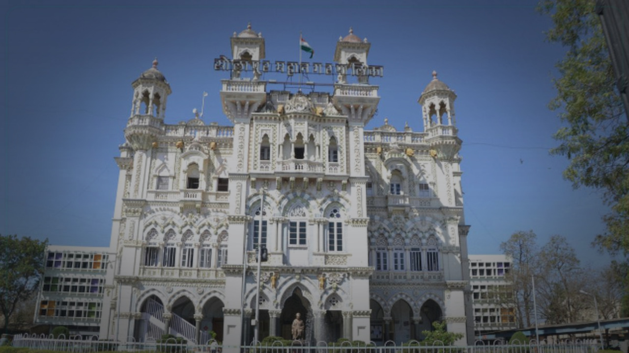 Solapur India skyline themed Pine Script service cover with dark market grading