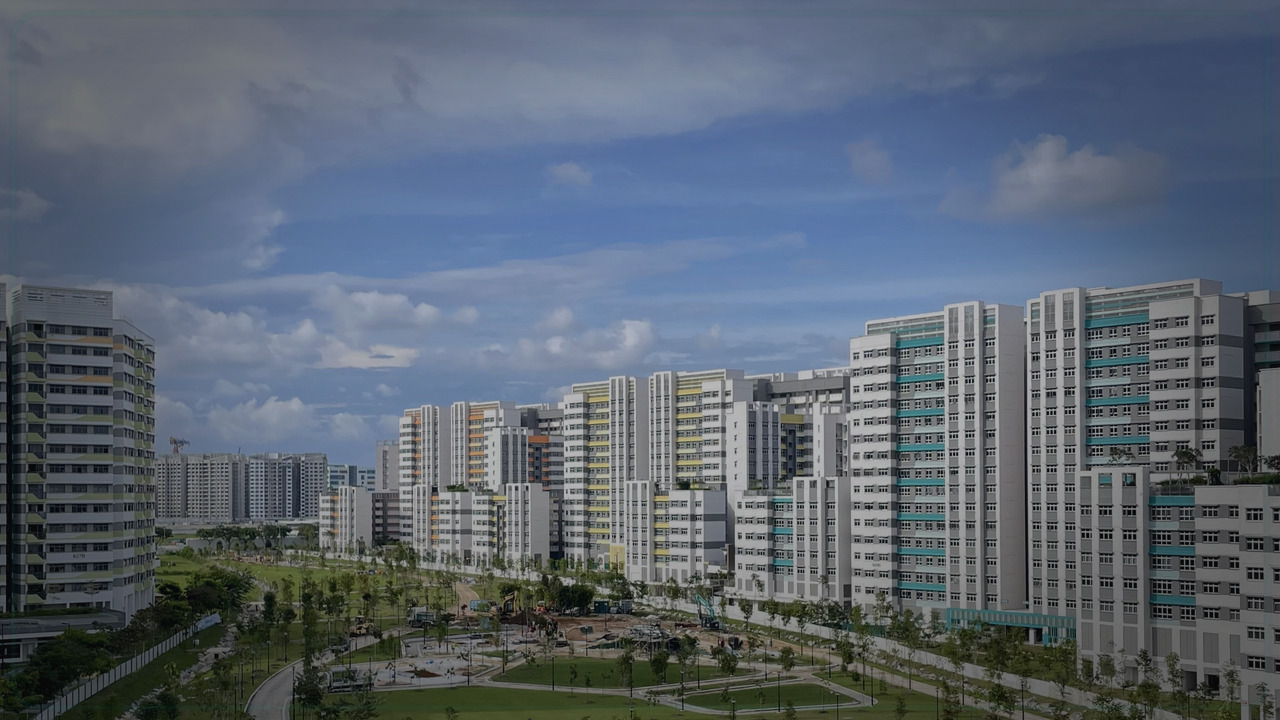 Tampines Singapore themed Pine Script service cover with dark market grading